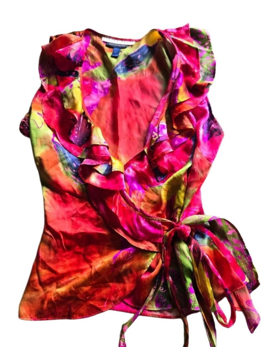Vintage Y2k Silk Boston Proper Top